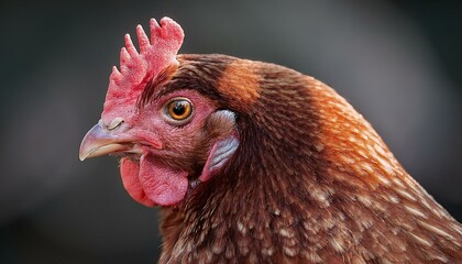 a lone hen in deep thought