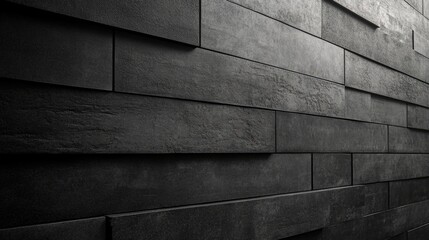 Dark textured wall with rectangular panels in various sizes background design Copy Space