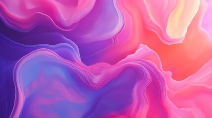 Fototapeta premium Abstract vibrant pink, purple, and orange fluid wave background.
