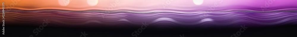 Poster Colorful ripples create an abstract design while twilight casts a serene ambiance. Warm and cool hues blend seamlessly as water gently moves