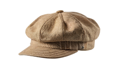 Stylish Beige Corduroy Newsboy Cap for Men and Women