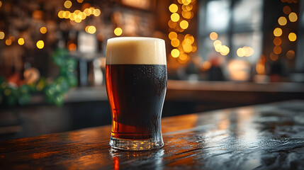 St. Patrick's Day Dark Irish Stout: Traditional Beer Photography