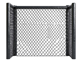 Dark gray metal wire mesh fence, isolated on transparent background, PNG, cut out