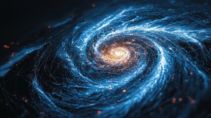 Stunning Cosmic Swirl of Colors and Light in a Deep Space Scene