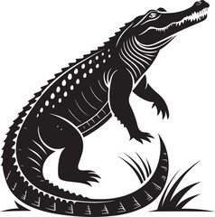 Crocodile silhouette image