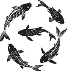 Fishes silhouette image
