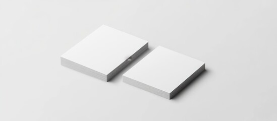Blank stacked paper sheets on a clean surface with copy space for text or design elements