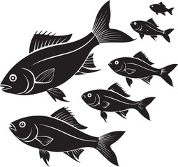 Fishes silhouette image