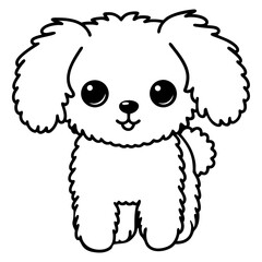 Cute Puppy Pet. Vector Animal Illustration