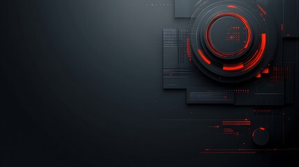 Abstract Dark Technology Interface Design Background