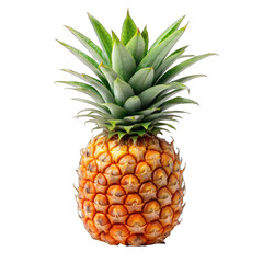 Fototapeta premium Ripe sweet pineapple fruit isolated on food diet juicy green fresh tasty on transparent background