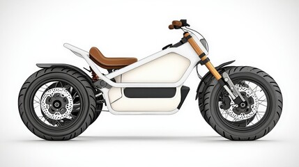 Fototapeta premium Modern Minimalist Motorcycle Design with Unique Features and Stylish Elements for Enthusiasts