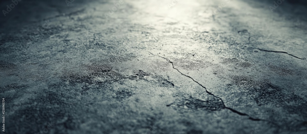 Poster texture of weathered concrete floor with cracks and light reflections copy space