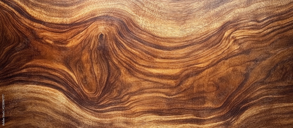 Poster Wood texture surface with intricate swirling patterns and rich brown tones suitable for background design or natural themes Copy Space