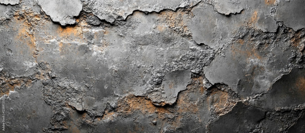 Aufkleber gray concrete wall texture with peeling paint and rust spots suitable for backgrounds or design proj