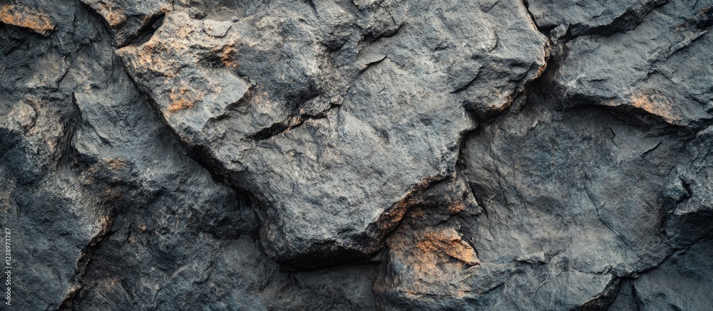 Aufkleber Textured dark rocky surface with cracks and uneven edges suitable for background use and design projects Copy Space