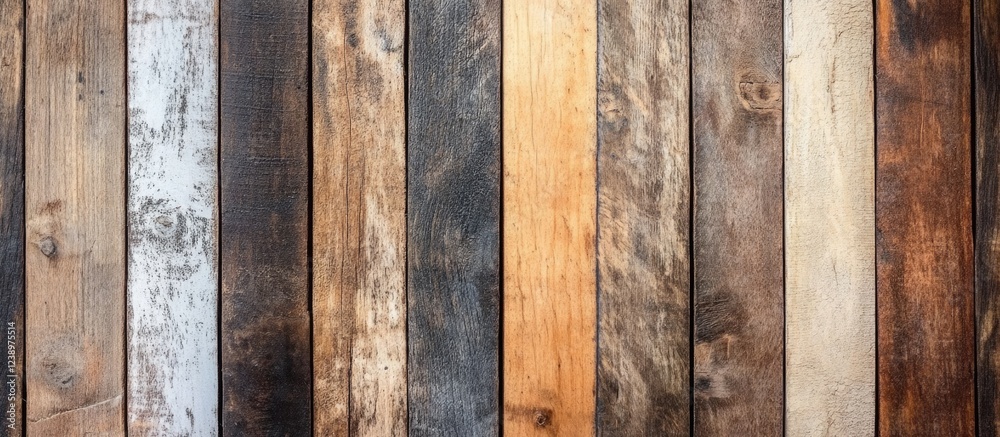 Poster Wooden Plank Background with Various Textures and Colors Suitable for Design Projects Copy Space