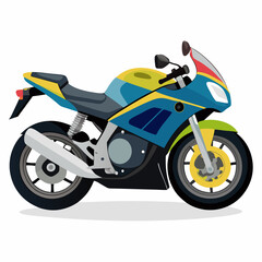 motorcycle on white background