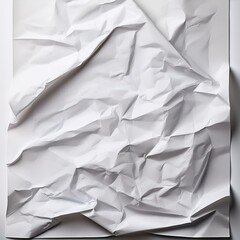 Obraz premium Blank white crumpled and creased paper poster element isolated