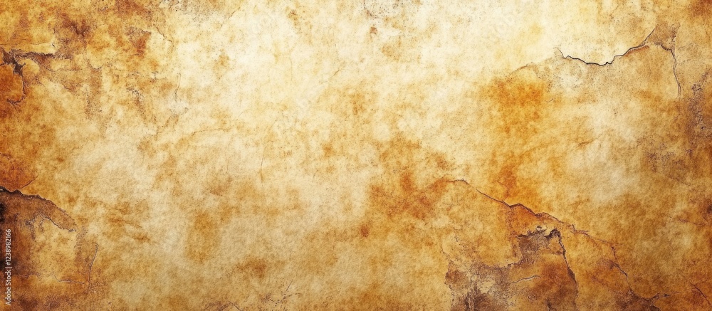 Aufkleber Textured background of aged weathered paper with warm tones and subtle cracks suitable for various design projects Copy Space