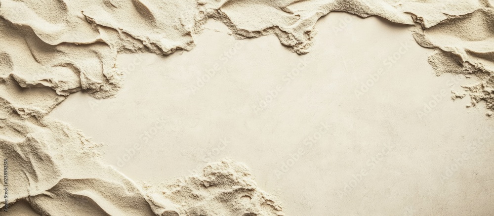 Poster sand texture with uneven layers on a light background suitable for backgrounds and copy space for te