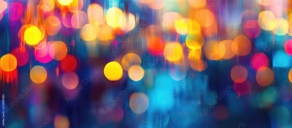 Aufkleber Colorful abstract blurred background with bokeh lights and gradient effect in vivid hues suitable for artistic projects Copy Space