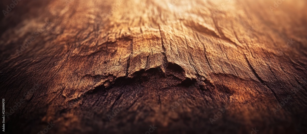 Poster close-up of textured wood surface showcasing natural patterns and grain details with warm earthy ton