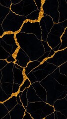 Fototapeta premium Luxurious Gold Cracked Marble Texture Background � Distressed Elegance