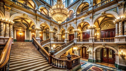 Obraz premium Intricate Architectural Details of a Distinguished Government Building