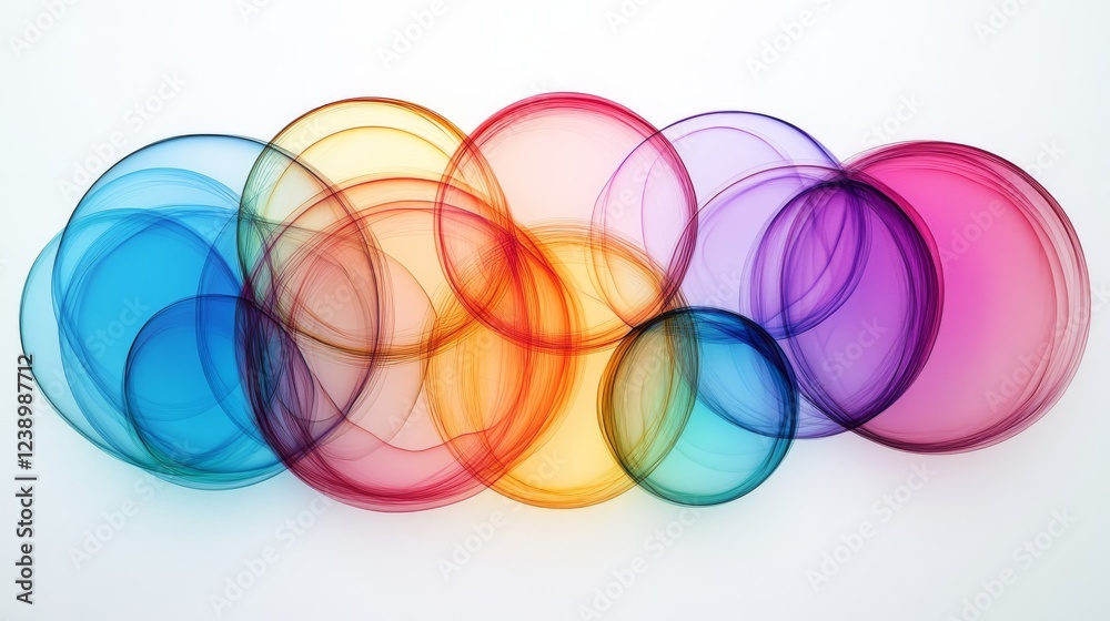 Canvas Prints multicolored round soap bubbles on a white background . vector illustration, background.