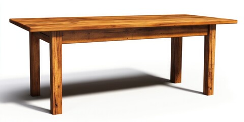 Fototapeta premium Rectangular Natural Wood Dining Table