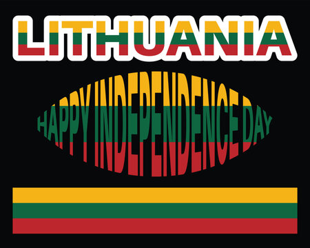 Lithuania happy independence day banner. Vector illustration.