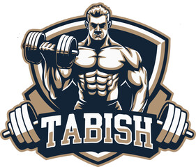 GYM T shirt design vector .