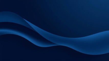 Obraz premium Dark Blue Abstract Wave Design � Elegant Motion Background