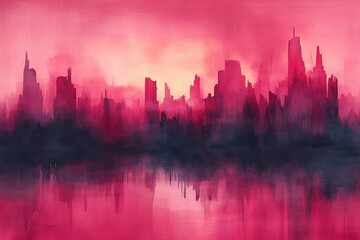 Watercolor Abstract Pink Background Soft Pastel Texture Gentle Brush Strokes Lightly Textured Canvas Art