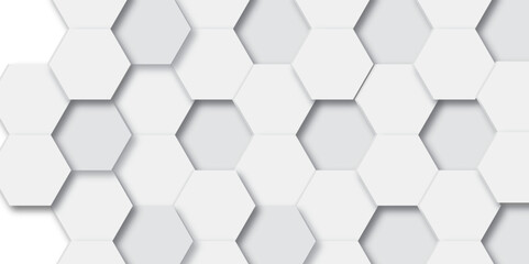 Abstract white 3d hexagon light creative digital concept vector surface  tile and mosaic background . multicolor hexagon geometric honeycomb texture background. creative decorative element fabric.