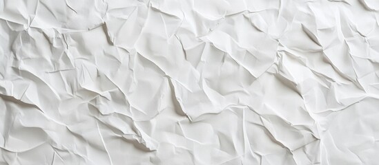 Obraz premium Crumpled white paper texture background with visible creases and folds ideal for design applications Copy Space