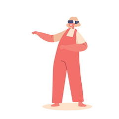 Little Girl Wear Vr Glasses Isolated On White Background, Possibilities Of Cutting-edge Cyberspace Technology Concept