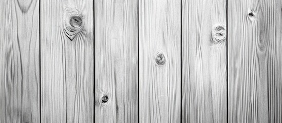 Naklejka premium Wooden planks background with natural knots and grains in monochrome with Copy Space for text placement