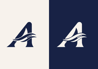 A Letter Logo for business and company identity.Creative elegant letter A vector emblem