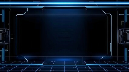 Futuristic Neon Technology Interface Design � Sci-Fi Control Background