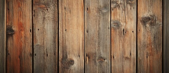 Fototapeta premium Wooden Wall Texture with Natural Patterns and Grain, Brown and Beige Colors, Copy Space for Text Addition