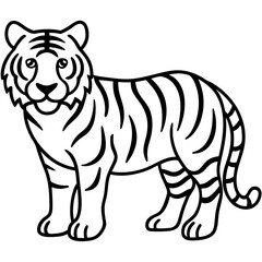 tiger cartoon isolated on white