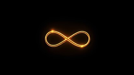 Golden Infinity Symbol Graphic Design � Endless Shine Background