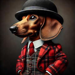 portrait of a person with a dog