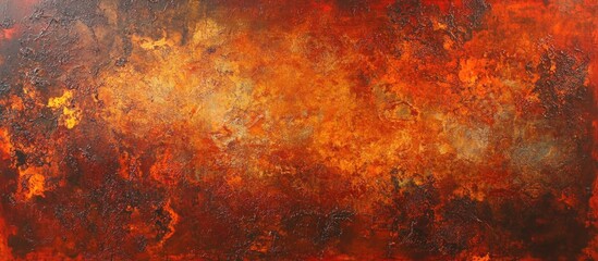 Fototapeta premium Abstract textured background with warm colors in orange and red hues suitable for artistic or design use Copy Space