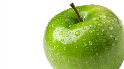 Green Apple Illustration on Transparent Background