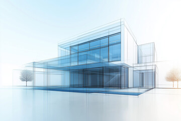 Blueprint of a Modern House Project – An Intricate Architectural Plan Demonstrating Cutting-Edge Construction Techniques and Innovative Home Design for Contemporary Living