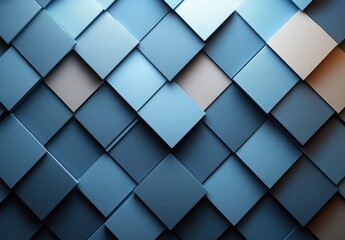 Fototapeta premium Minimalistic Overlapping Diamond Shapes Soft Lighting Symmetrical Design for Social Media Post Mockup