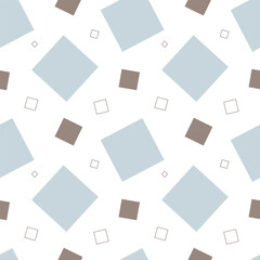 Seamless geometric abstract pattern with square on white background